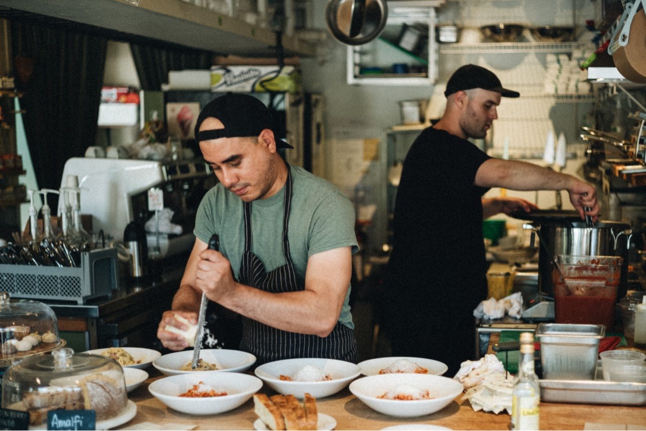 Kitchen plating in action
