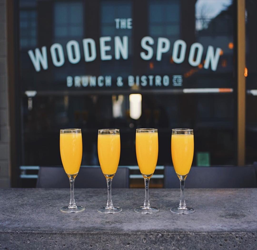 Mimosa flight at Wooden Spoon Brunch and Bistro